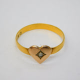 Victorian 22ct Yellow Gold Seed Pearl Sweetheart Ring Antique 1867 London