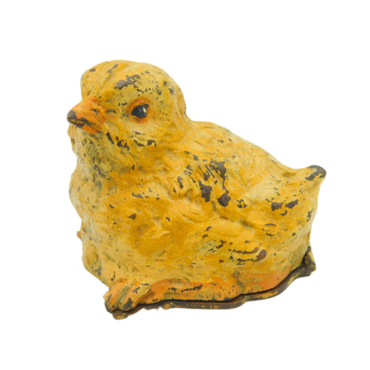 19th Century Franz Bergman Cold Painted Bronze Chick Stamp Box Antique c1880