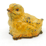 19th Century Franz Bergman Cold Painted Bronze Chick Stamp Box Antique c1880
