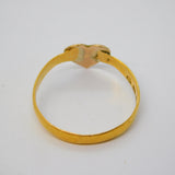 Victorian 22ct Yellow Gold Seed Pearl Sweetheart Ring Antique 1867 London