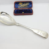 Georgian Irish Provincial Cork Sterling Silver Tea Caddy Spoon Crested c1820 WS