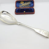 Georgian Irish Provincial Cork Sterling Silver Tea Caddy Spoon Crested c1820 WS