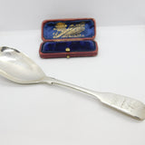 Georgian Irish Provincial Cork Sterling Silver Tea Caddy Spoon Crested c1820 WS
