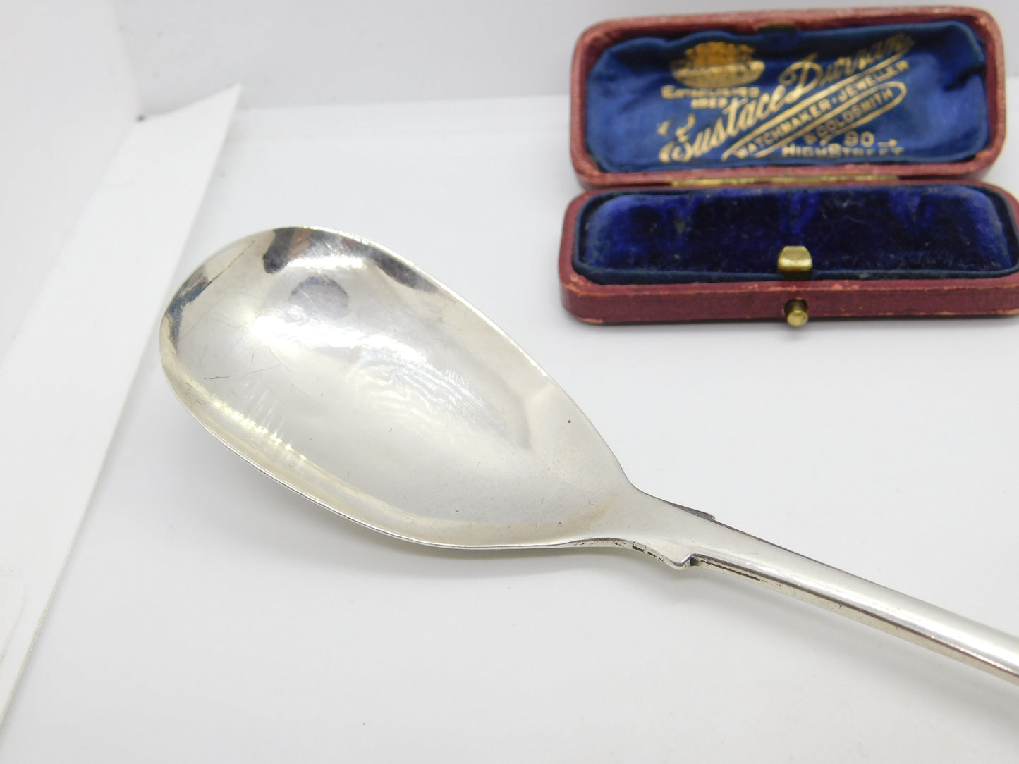 Georgian Irish Provincial Cork Sterling Silver Tea Caddy Spoon Crested c1820 WS