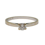 18ct White Gold & 0.2ct Brilliant Cut Diamond Solitaire Ring Vintage London