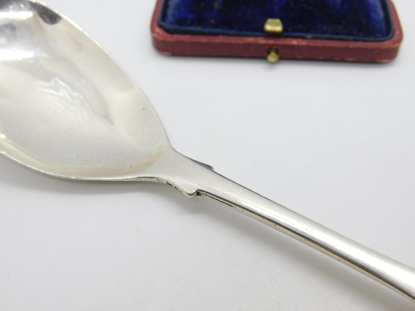 Georgian Irish Provincial Cork Sterling Silver Tea Caddy Spoon Crested c1820 WS