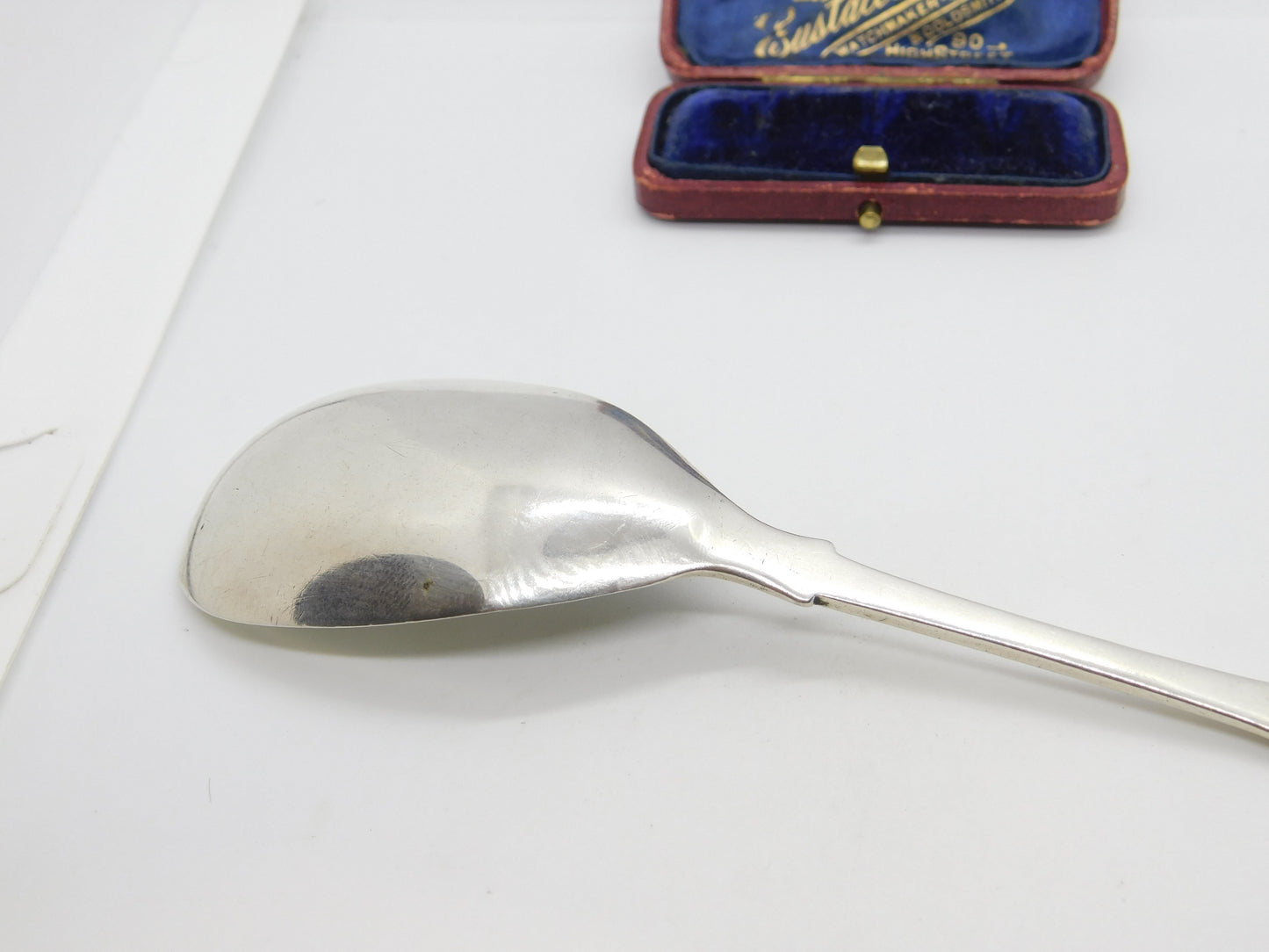 Georgian Irish Provincial Cork Sterling Silver Tea Caddy Spoon Crested c1820 WS