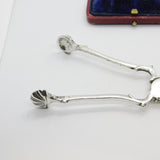Georgian Newcastle Sterling Silver Crested Sugar Nips c1790 Thomas Watson