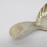 George III Sterling Silver Shell Bowl Tea Caddy Spoon Antique 1788 London