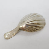 George III Sterling Silver Shell Bowl Tea Caddy Spoon Antique 1788 London
