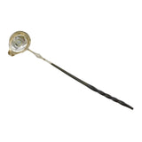 George III Sterling Silver Long Handled Shilling Coin Set Toddy Ladle Antique c1790