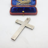 Large Sterling Silver 'Mr & Mrs W. Snell's Silver Wedding' Cross Pendant 1914
