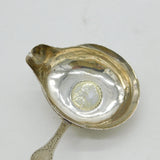 George III Sterling Silver Long Handled Shilling Coin Set Toddy Ladle Antique c1790
