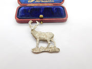 Scottish Sterling Silver Stag Deer Figurative Brooch Vintage 1990 Edinburgh