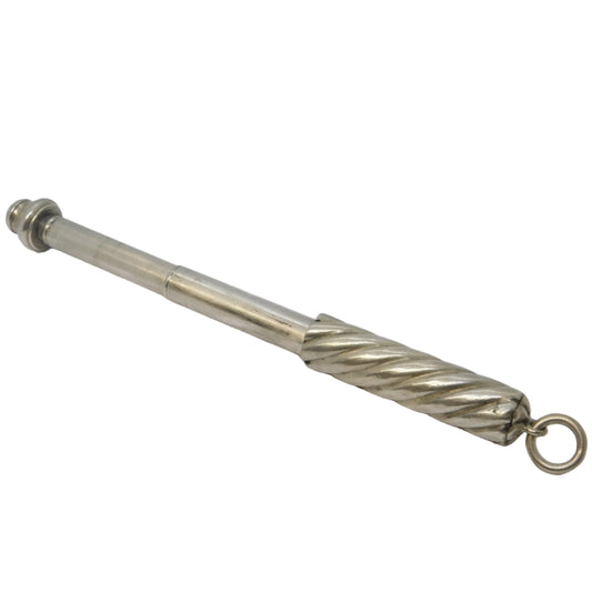 Sampson Mordan 19th Century Large Sterling Silver Telescopic Pencil Fob Antique c1890
