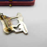 Scottish Sterling Silver Stag Deer Figurative Brooch Vintage 1990 Edinburgh