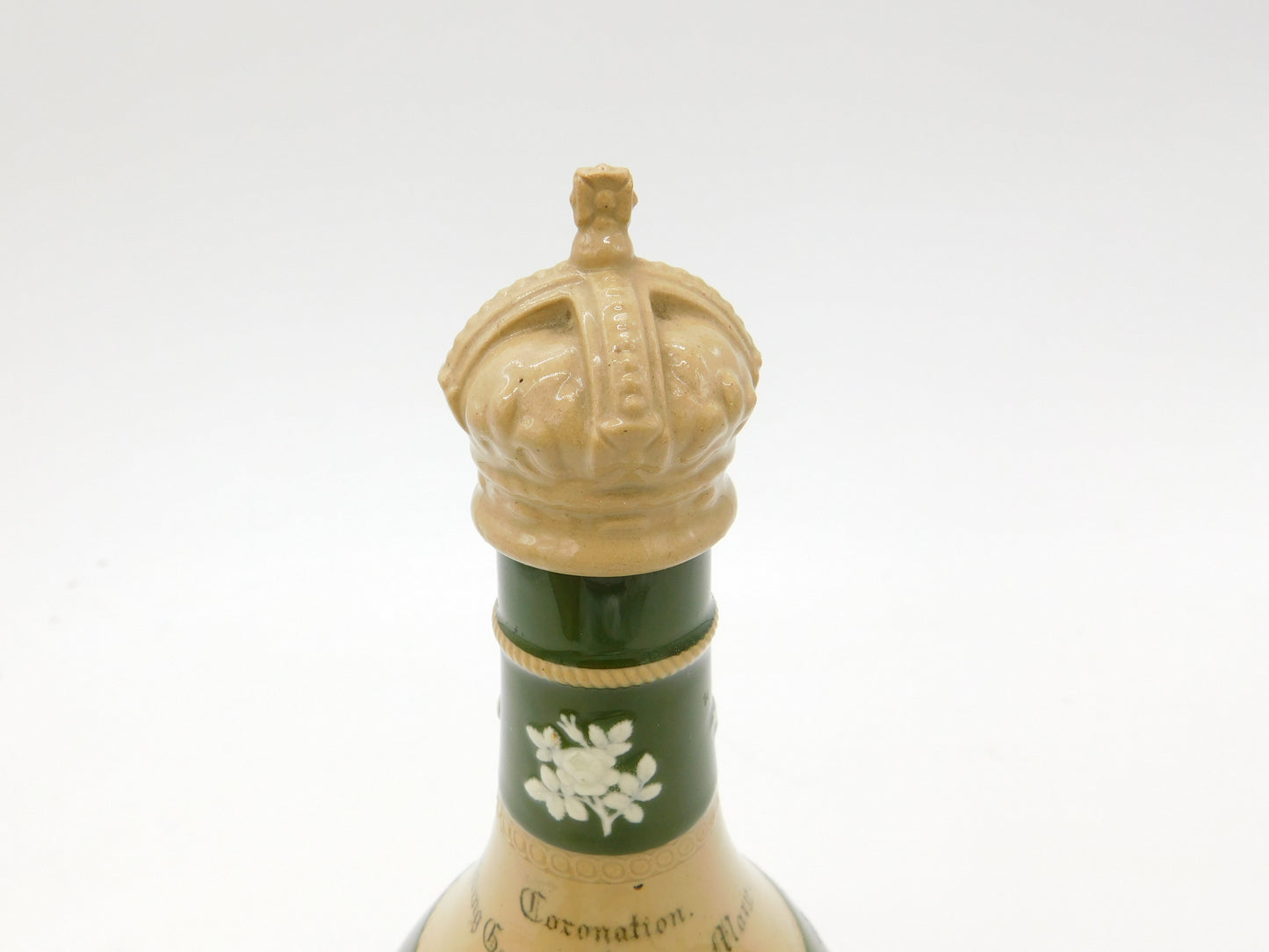 Copeland Spode King George V Queen Mary Coronation Whisky Decanter Antique 1911