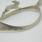 Collection of Sterling Silver Hunting Interest Wishbone Napkin Rings Antique