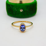 New 9ct Yellow Gold & Natural Amethyst Set Band Ring 2024 Birmingham