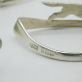 Collection of Sterling Silver Hunting Interest Wishbone Napkin Rings Antique