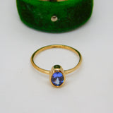 New 9ct Yellow Gold & Natural Amethyst Set Band Ring 2024 Birmingham
