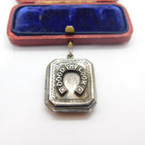 Victorian Sterling Silver Good Luck Horseshoe Locket Antique 1886 Birmingham