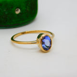 New 9ct Yellow Gold & Natural Amethyst Set Band Ring 2024 Birmingham