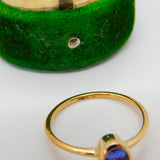 New 9ct Yellow Gold & Natural Amethyst Set Band Ring 2024 Birmingham