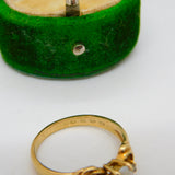 9ct Yellow Gold Cabochon Opal & Spinel Set Dress Ring Vintage 1995 Sheffield