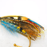 Victorian 18ct Yellow Gold Feather Set Fish Hook Brooch Pendant c1880s Antique