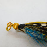 Victorian 18ct Yellow Gold Feather Set Fish Hook Brooch Pendant c1880s Antique