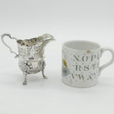 Edwardian Sterling Silver Rural Pattern Cream Jug Antique 1904 Birmingham