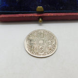 King George I Silver Sixpence Coin 1723 SSC Angle Lettering Antique F-VF