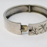 Victorian Aesthetic Movement Sterling Silver Swallow Bangle Antique c1880