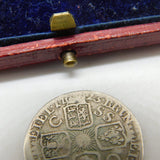 King George I Silver Sixpence Coin 1723 SSC Angle Lettering Antique F-VF