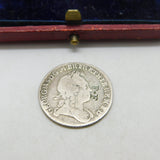 King George I Silver Sixpence Coin 1723 SSC Angle Lettering Antique F-VF