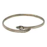 Sterling Silver Snake Serpent Form Bangle Bracelet Antique c1920 Art Deco