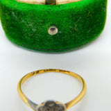 Victorian 18ct Yellow Gold Natural Diamond Daisy Flower Ring Antique c1880