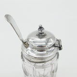 Georgian Sterling Silver & Cut Glass Pepper or Mustard Pot 1838 Sheffield