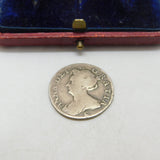 Queen Anne Silver Sixpence Coin 1707 Edinburgh Mint Antique Fine Condition