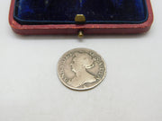 Queen Anne Silver Sixpence Coin 1707 Edinburgh Mint Antique Fine Condition