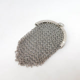 French 19th Century .950 Grade Silver Ladies Chainmail Coin Purse Antique c1880