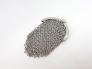 French 19th Century .950 Grade Silver Ladies Chainmail Coin Purse Antique c1880