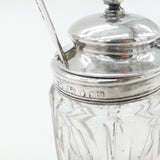 Georgian Sterling Silver & Cut Glass Pepper or Mustard Pot 1838 Sheffield