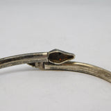 Sterling Silver Snake Serpent Form Bangle Bracelet Antique c1920 Art Deco