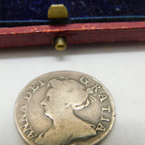 Queen Anne Silver Sixpence Coin 1707 Edinburgh Mint Antique Fine Condition