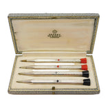Boxed Asprey Set of Sterling Silver Trumps Propelling Pencils Antique c1920
