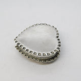 Victorian Sterling Silver Heart Shaped Pill Box Antique 1900 Birmingham