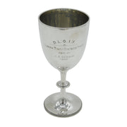 Victorian Sterling Silver Goblet Cup of Military Interest Antique 1901 London