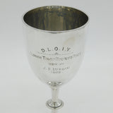 Victorian Sterling Silver Goblet Cup of Military Interest Antique 1901 London